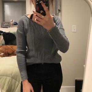 LA Hearts gray sweater